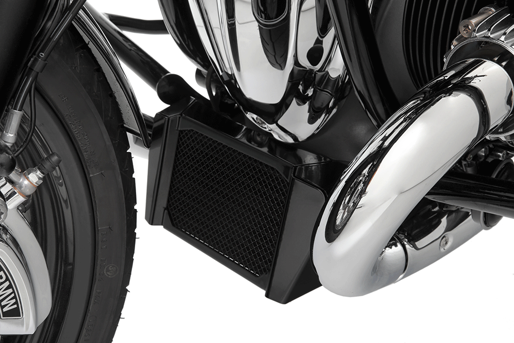 oil cooler shroud with protective function - black