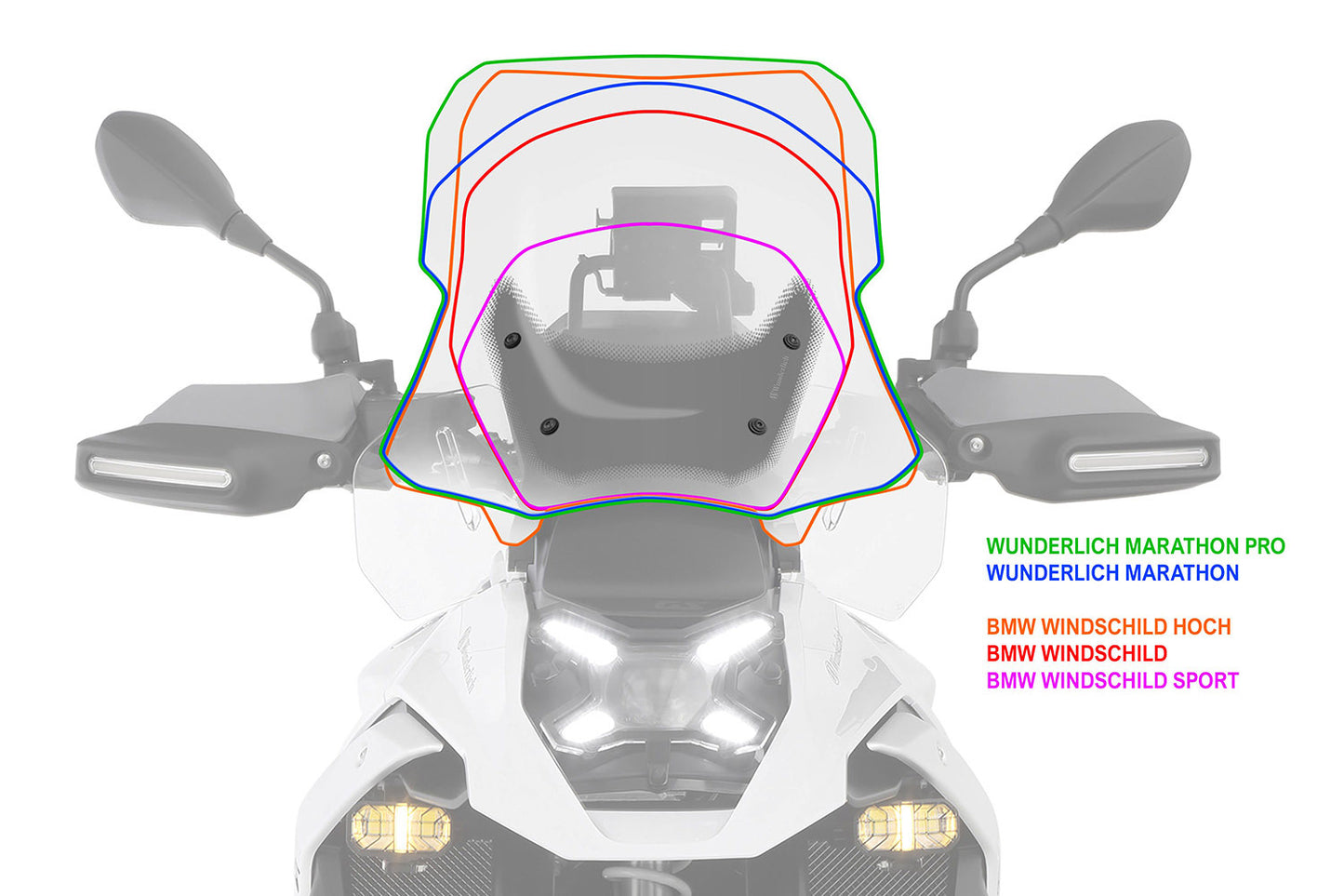 Windscreen MARATHON PRO R 1300 GS (Adventure) - For models with ACC - clear