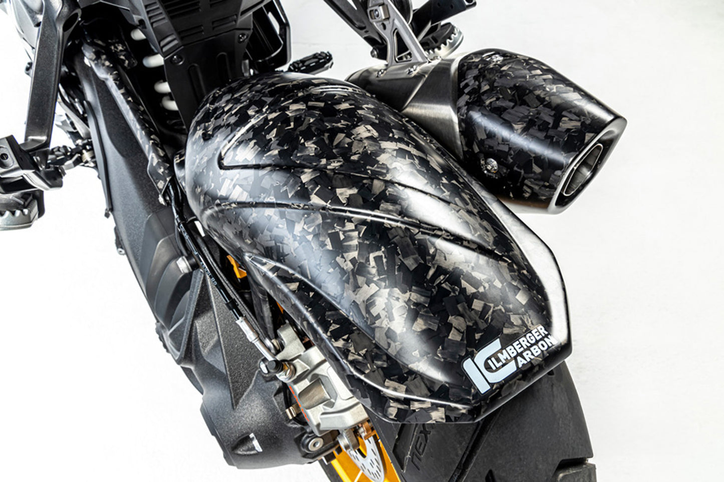 Ilmberger rear mudguard R 1300 GS + Adventure - Black Diamond Carbon - matt