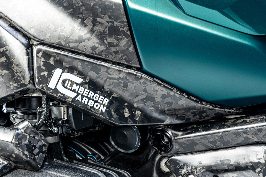 Ilmberger Tank cover bottom R 1300 GS - left - Black Diamond Carbon - matt