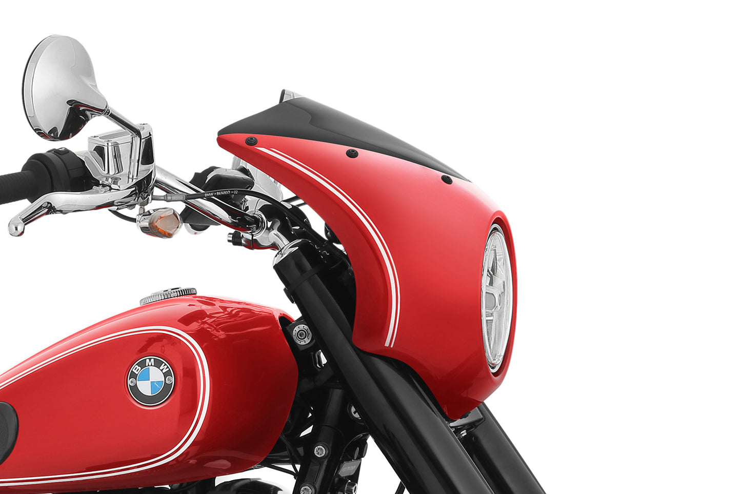 lamp mask »Rock 'n' Roll« - Mars Red metallic - white lined