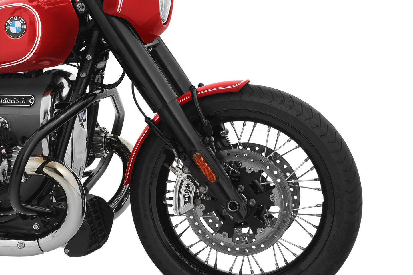 Wunderlich Front fender »RockBob« - Mars red Metallic / white lined