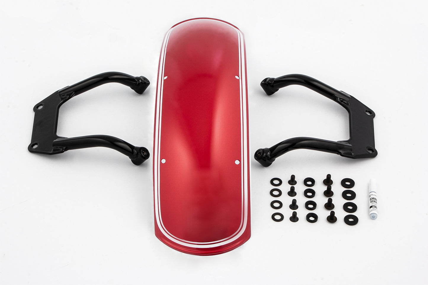 Wunderlich Front fender »RockBob« - Mars red Metallic / white lined