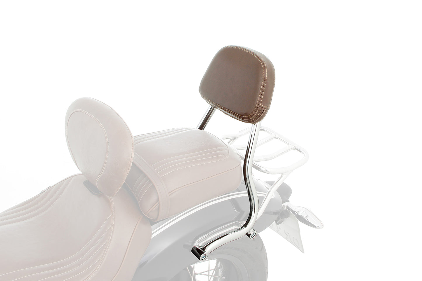 Wunderlich backrest - chrome-brown