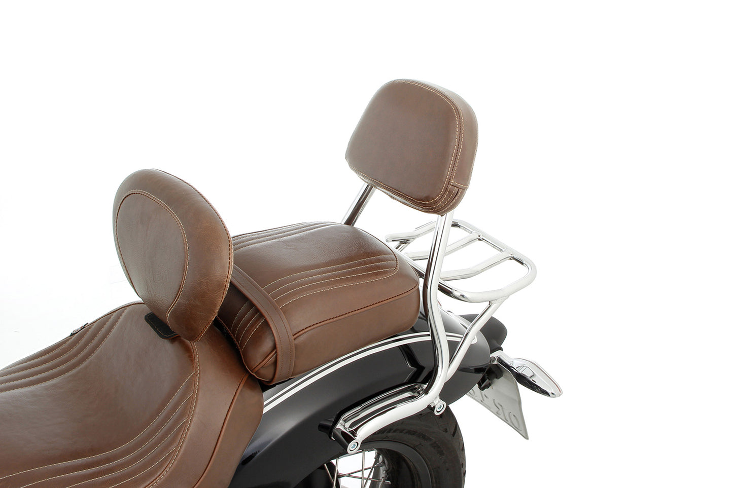 Wunderlich backrest - chrome-brown