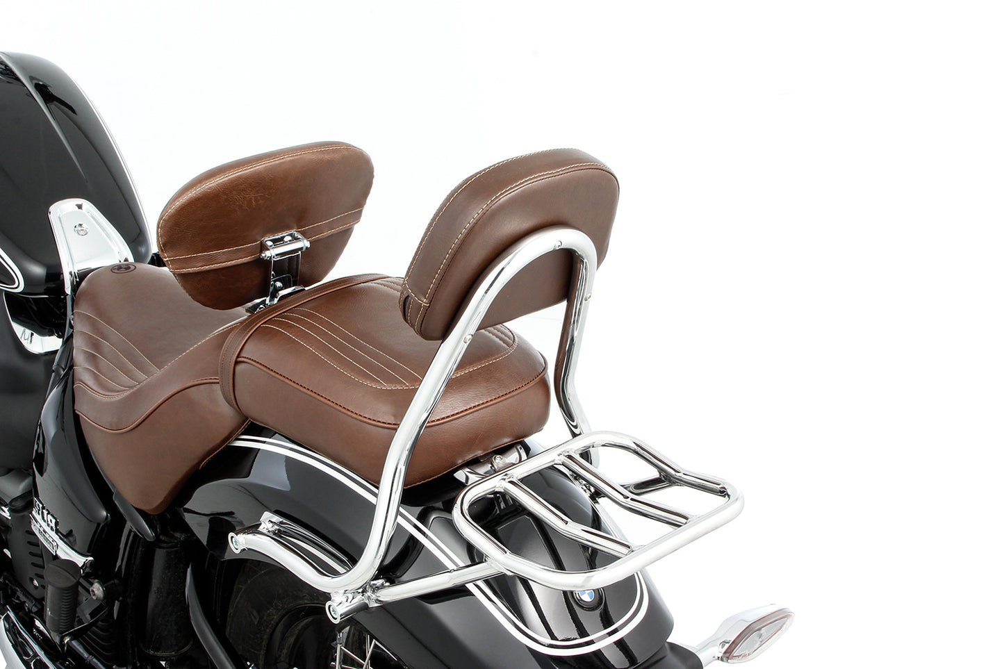 Wunderlich backrest - chrome-brown