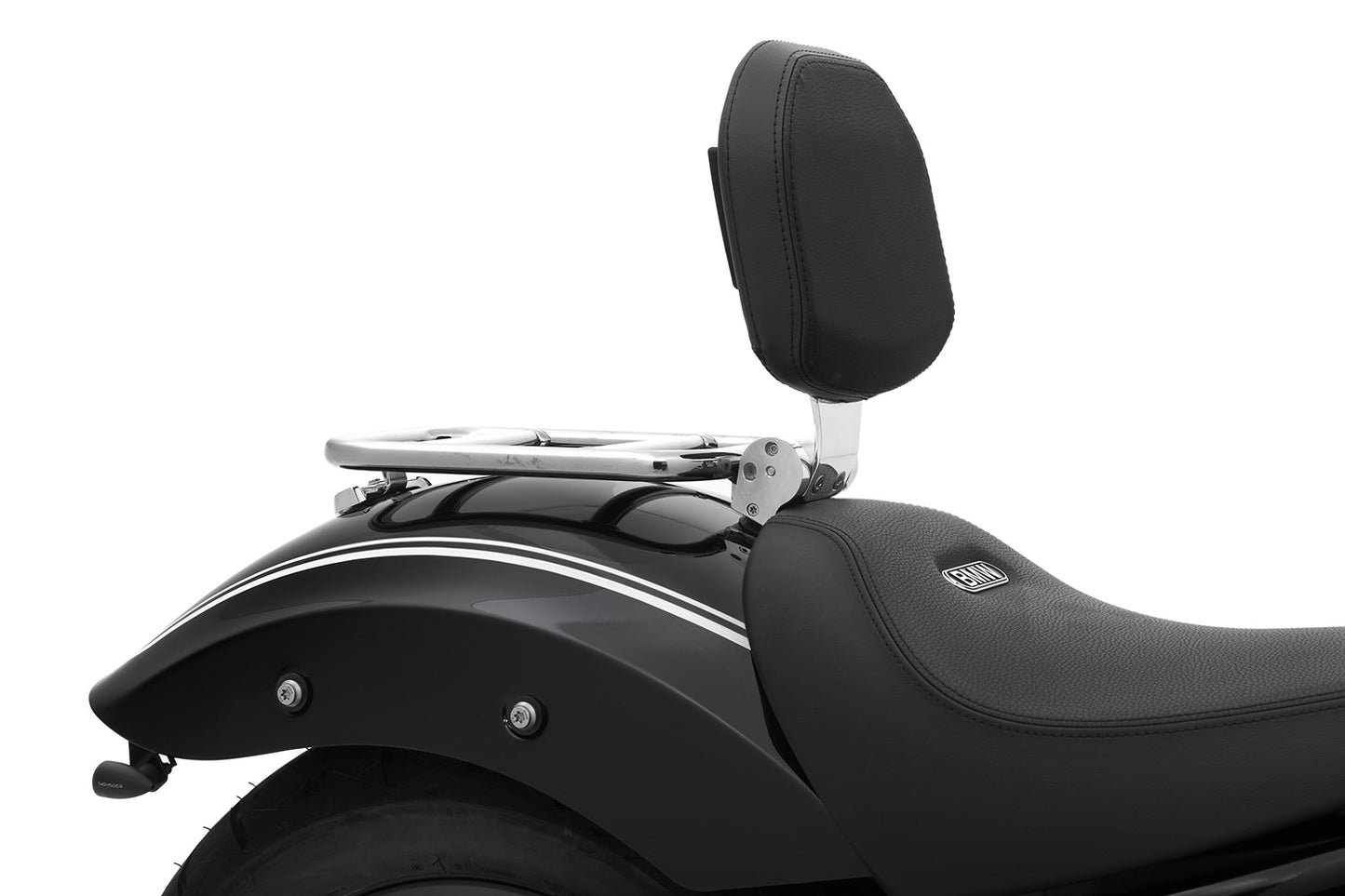 Wunderlich rider backrest - foldable - chromed