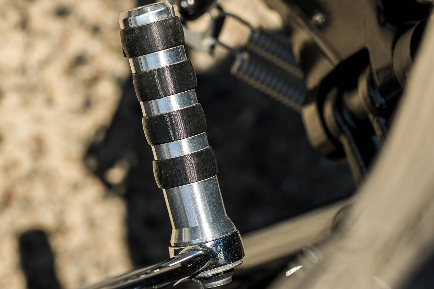 gear-shifter extension for models with footrests - chromed