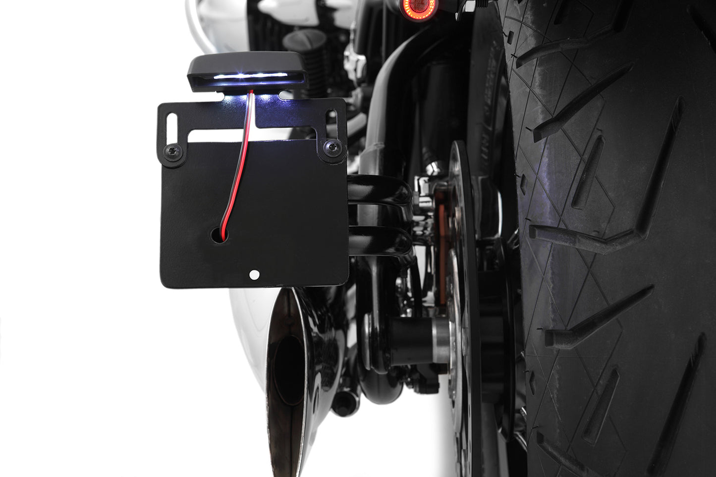 LOW tail conversion with indicator bracket - M8 Screw thread - black