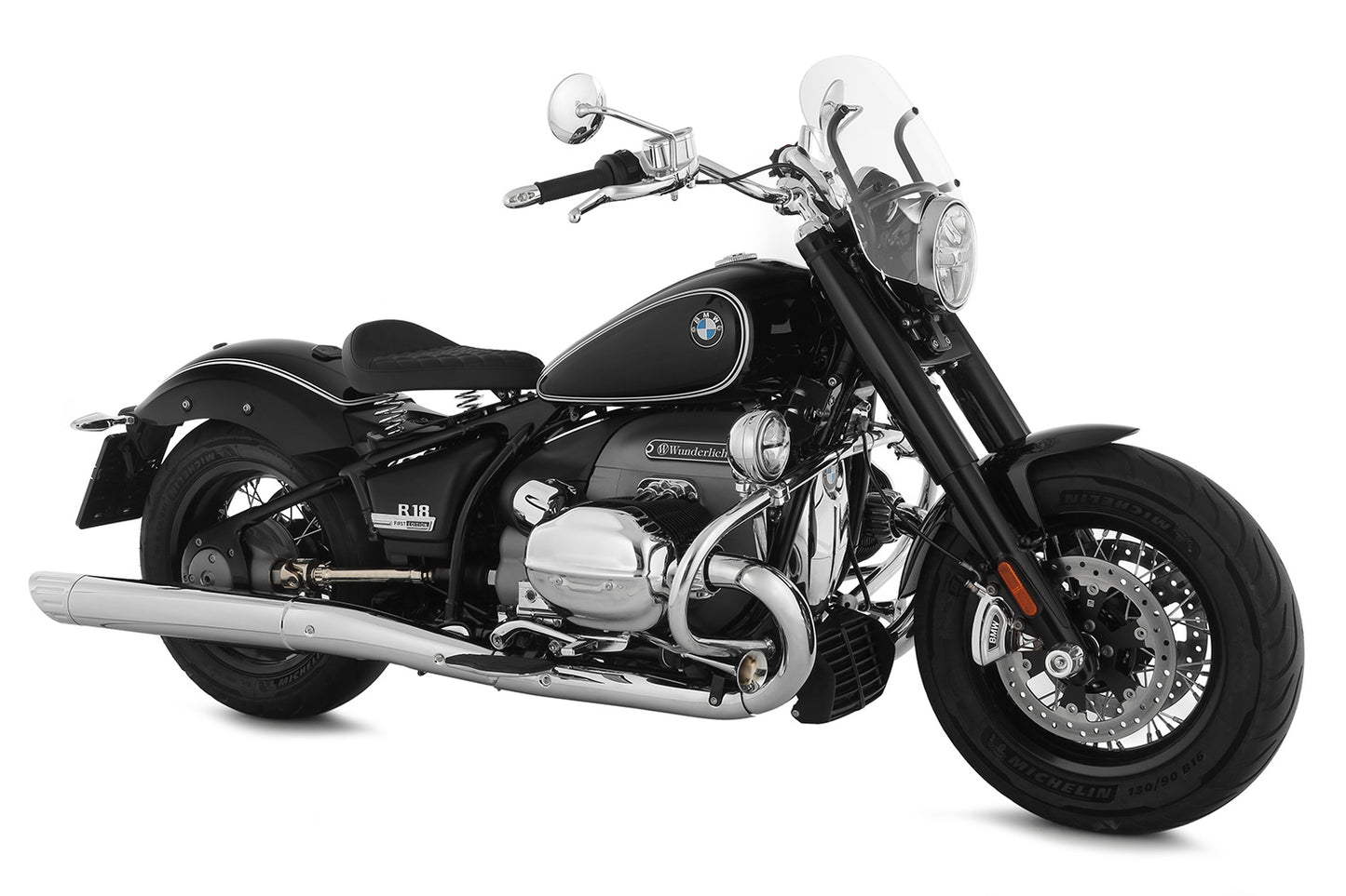 Swinging saddle RockBob for series rear end - black - Artificial leather