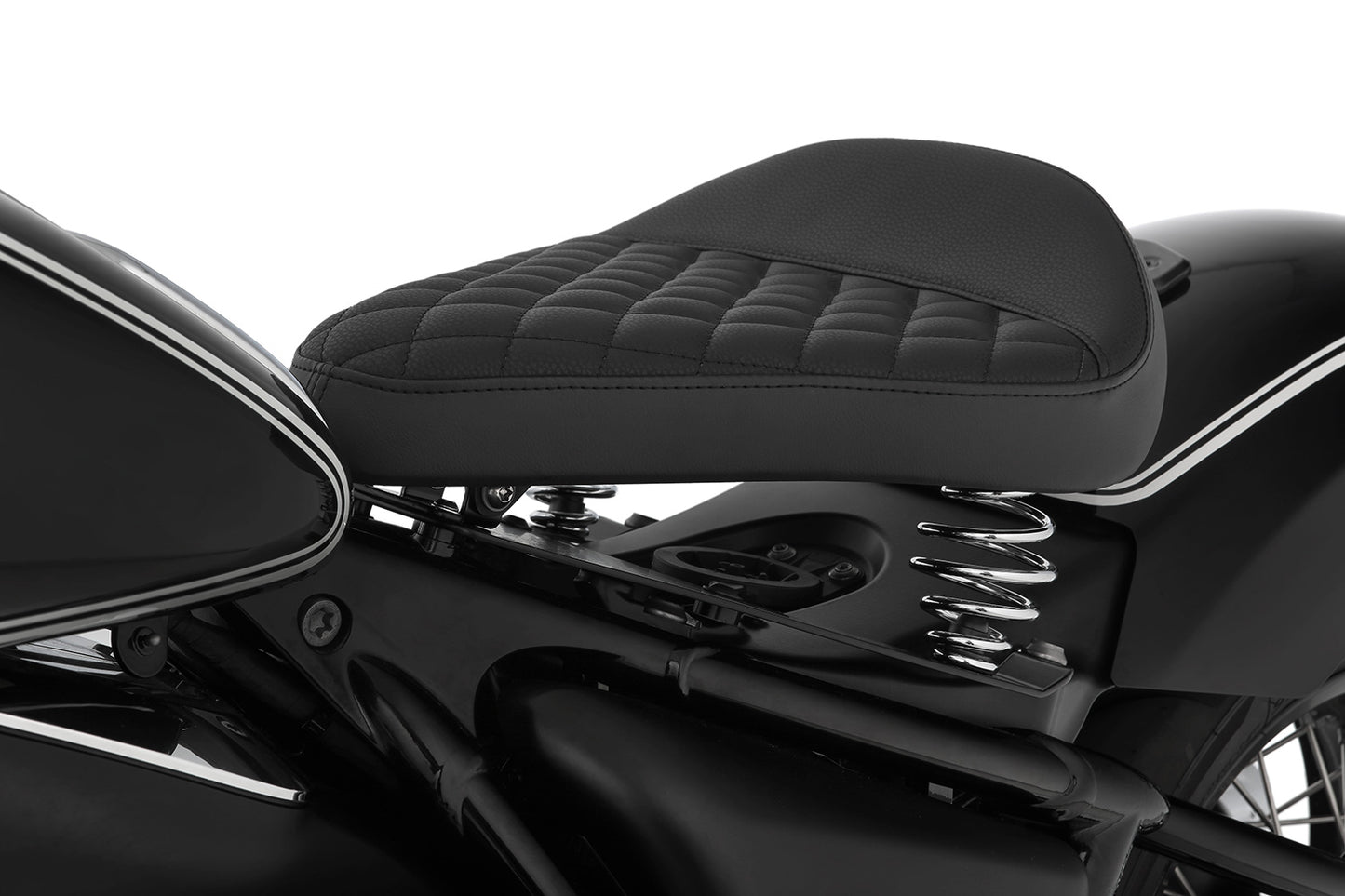 Swinging Saddle RockBob with original tail - black - Genuine leather