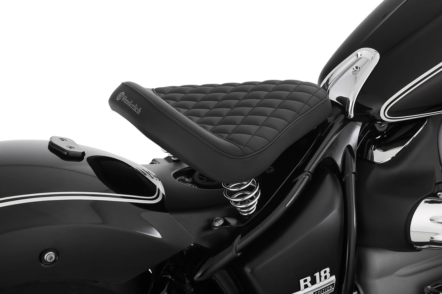 Swinging Saddle RockBob with original tail - black - Genuine leather