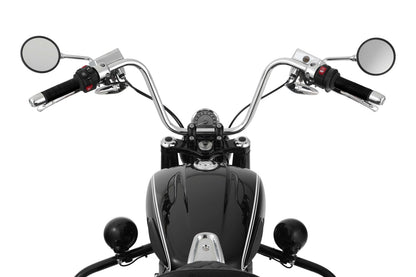 Wunderlich leather sleeves for the handles on the BMW R 18 - black - Set