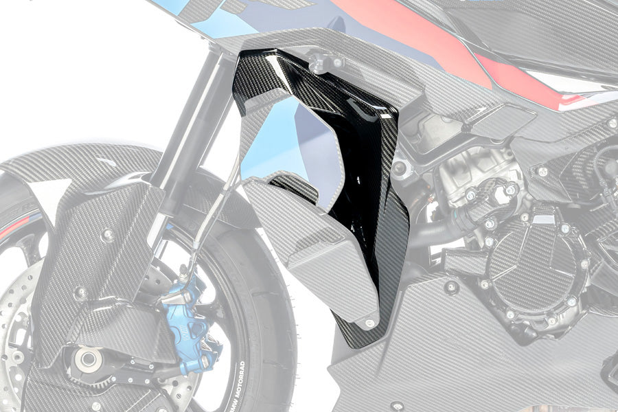 Ilmberger Cover on Radiator Fairing + Winglet Mount M 1000 XR - left - carbon - glossy