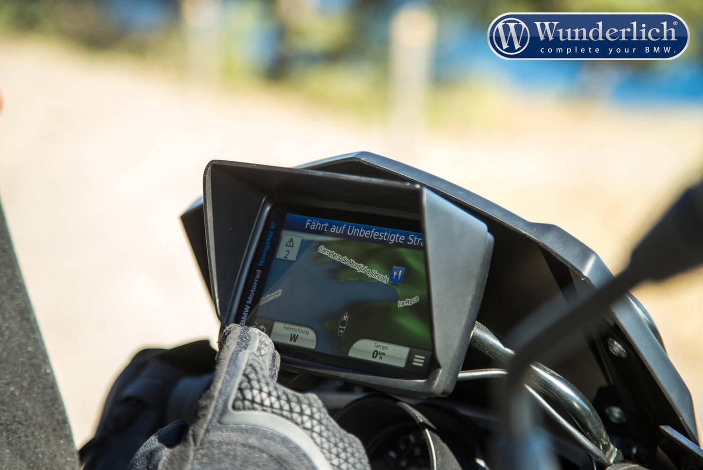 Wunderlich Device glare shield BMW Navigator VI black