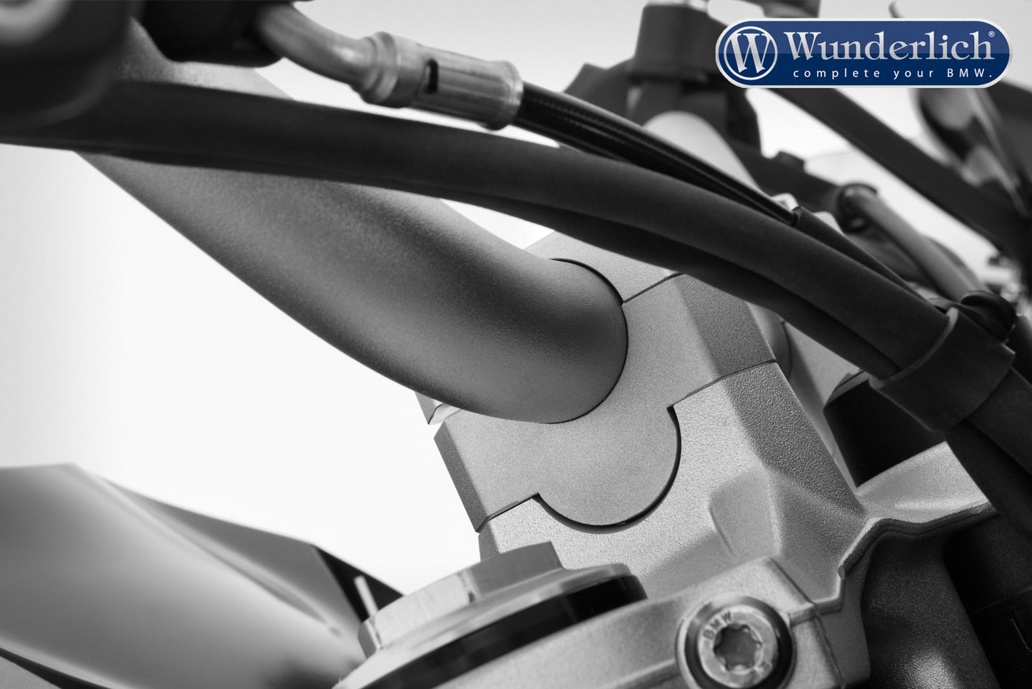 Wunderlich ERGO handlebar riser for models without a BMW sat nav - silver