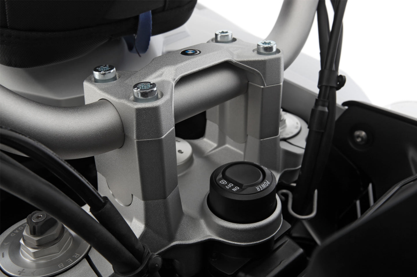 Wunderlich handlebar riser ERGO PRO for models without BMW Navi - 40mm - silver