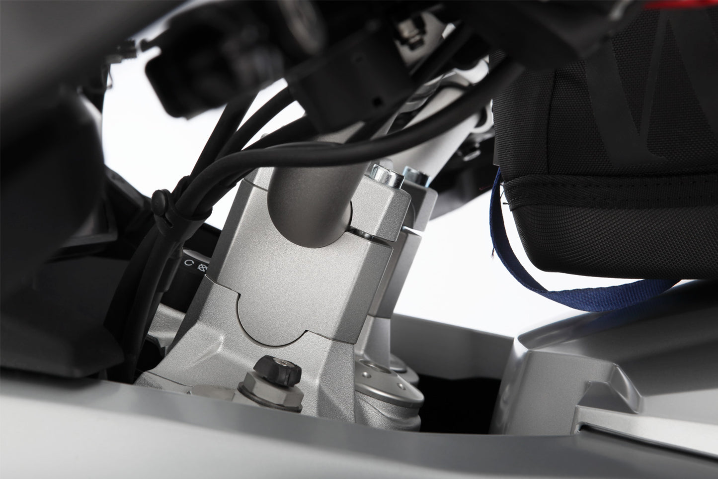 Wunderlich handlebar riser ERGO PRO for models without BMW Navi - 40mm - silver