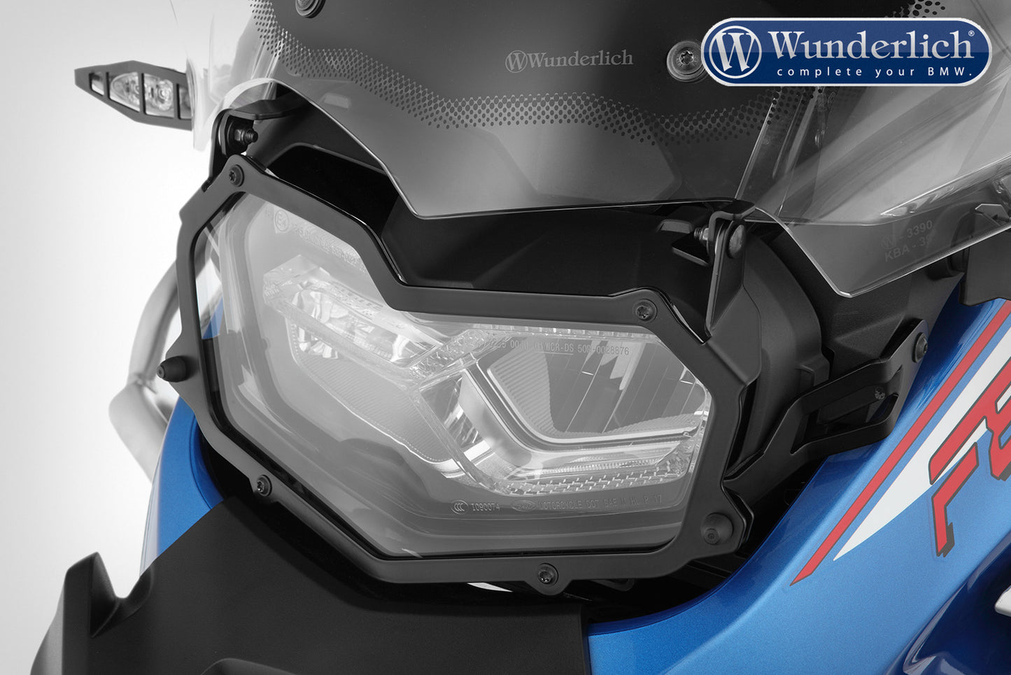 Wunderlich headlight protection grille, foldable, »CLEAR« for F850 GS - black