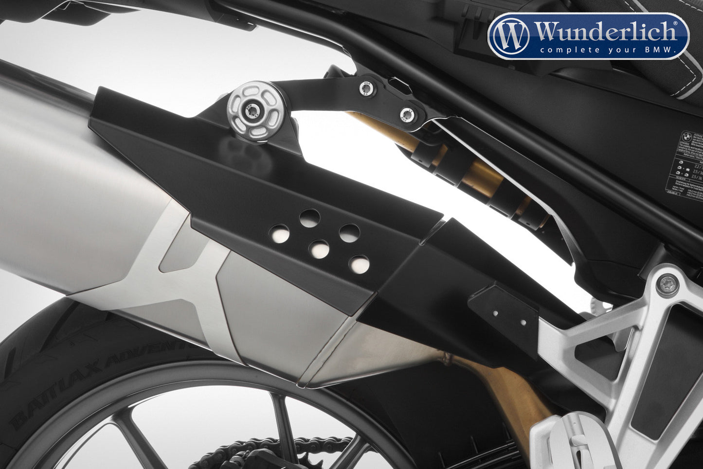 Wunderlich exhaust heat guard - black