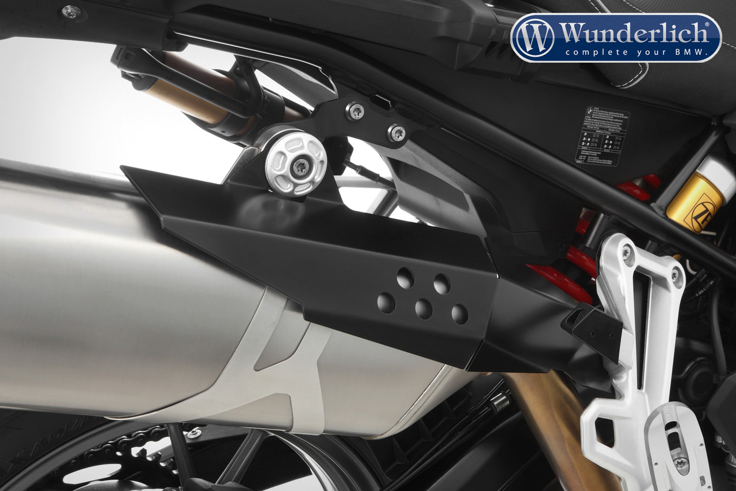 Wunderlich exhaust heat guard - black