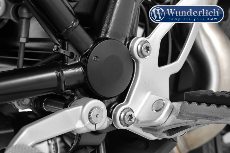 Swingarm Pivot Cover classic design - left - black