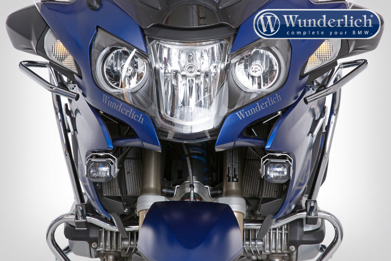 Wunderlich Micro Flooter LED auxiliary headlight  crash bar mounting  silver