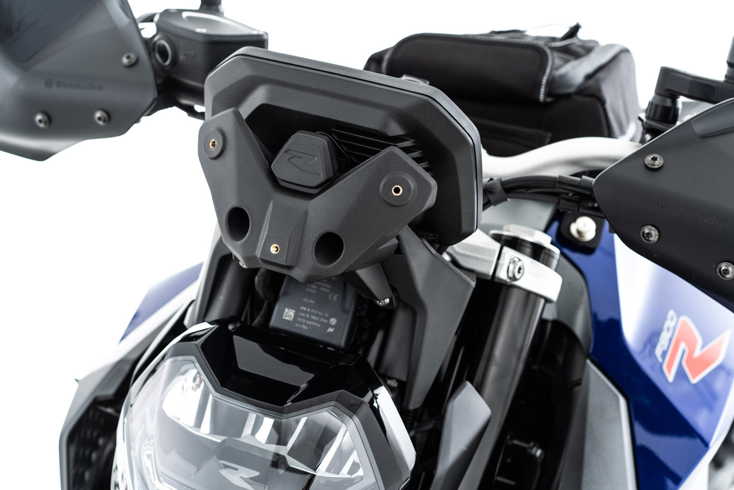 Mounting bracket for the »MARATHON« windshield for the BMW F 900 R - black