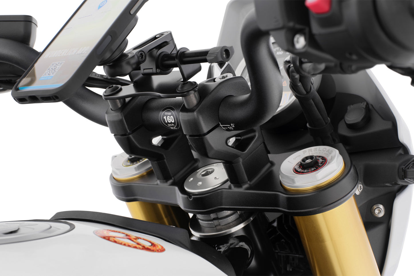 Wunderlich Handlebar Riser ERGO R 12 G/S - 20mm - silver