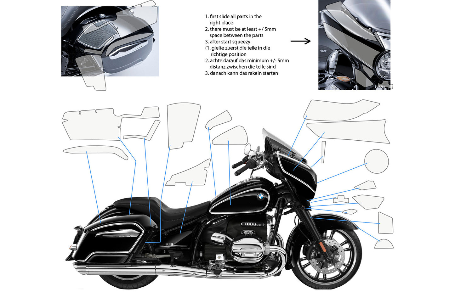 Complete paint protection set »PremiumShield« - clear