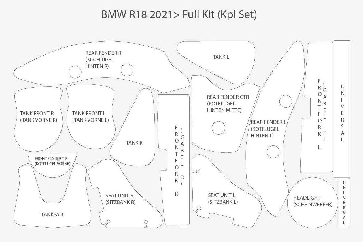 Complete paint protection set »PremiumShield« - clear