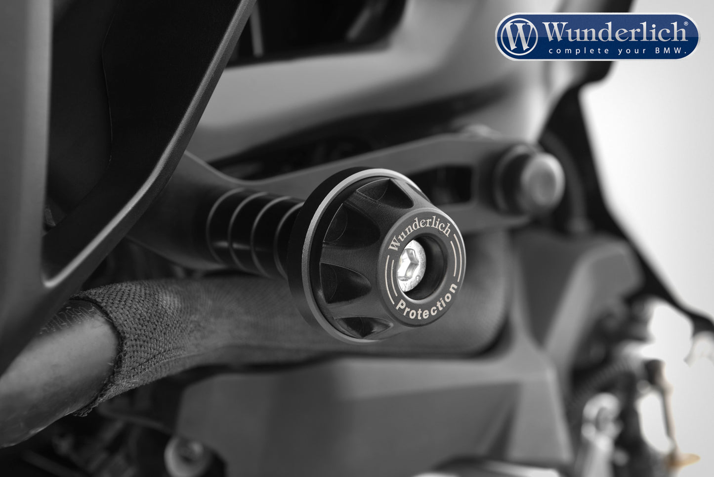 Wunderlich “DOUBLESHOCK” frame crash pad - black