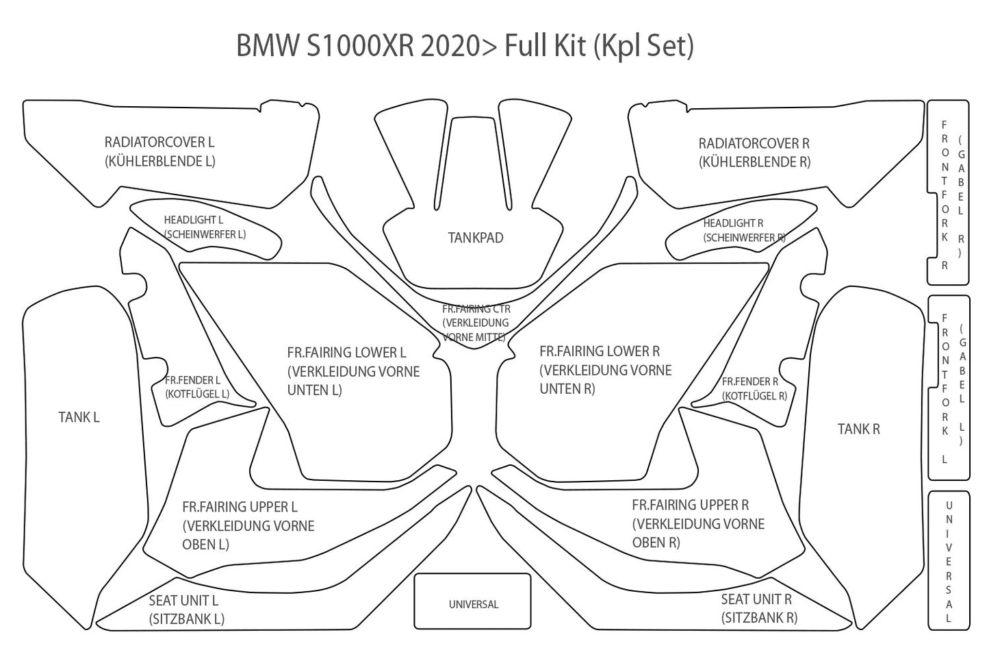 Complete paint protection set »VENTURESHIELD« - clear