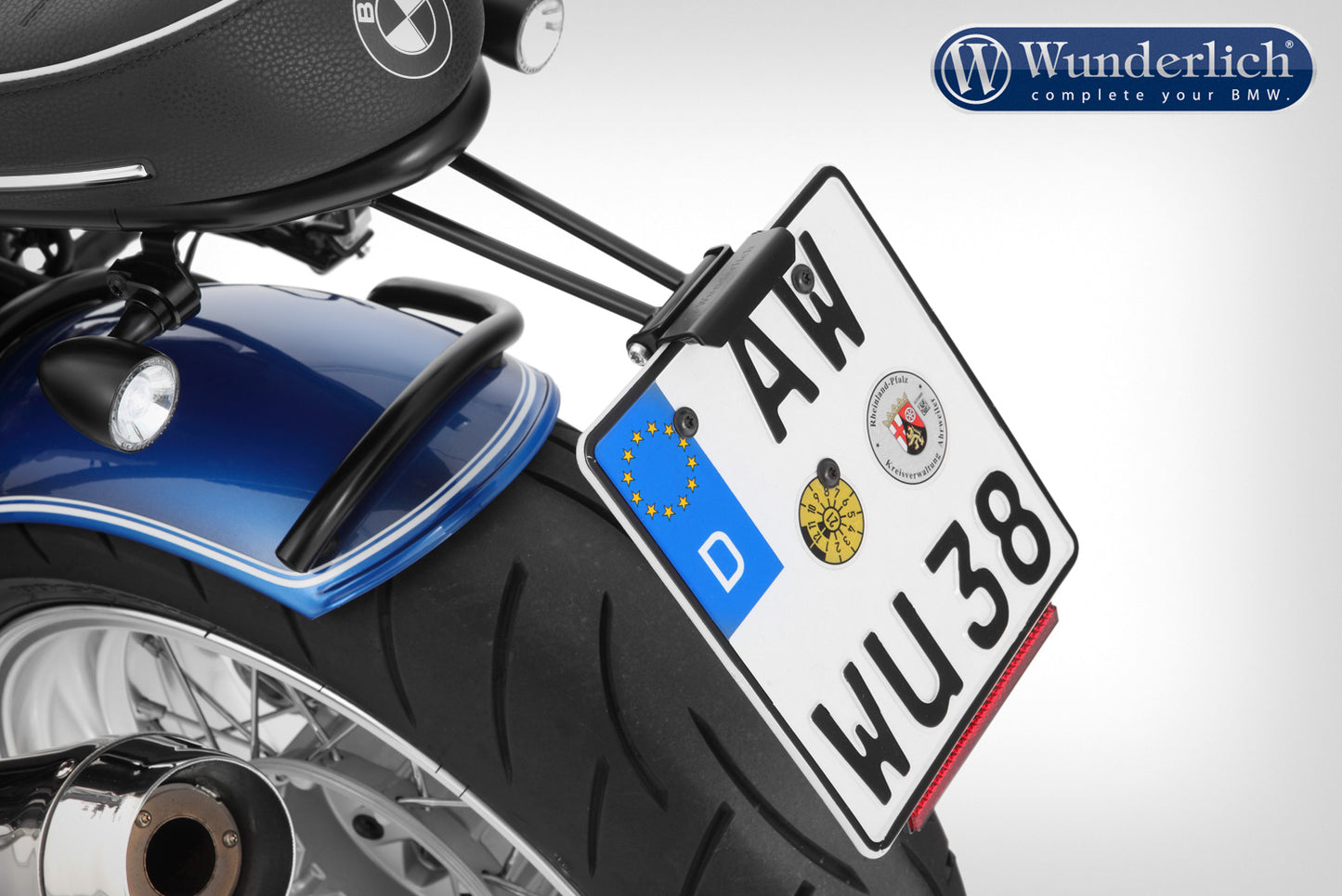 Wunderlich »RETROSPORT« licence plate holder - black