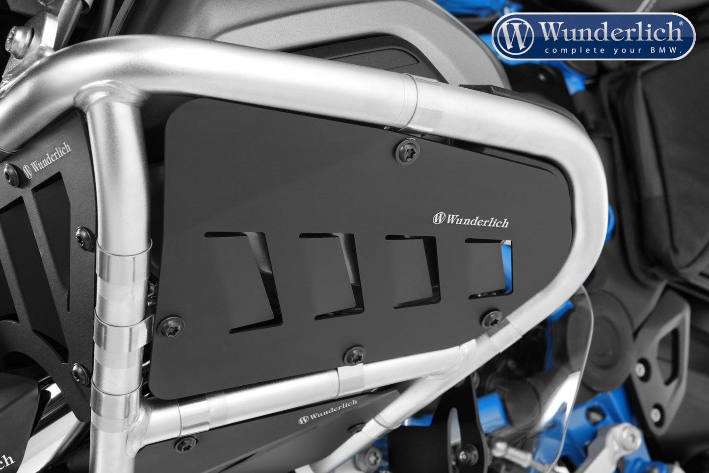 Wunderlich Rock Guard Set for Original BMW Engine Protection Bars. black