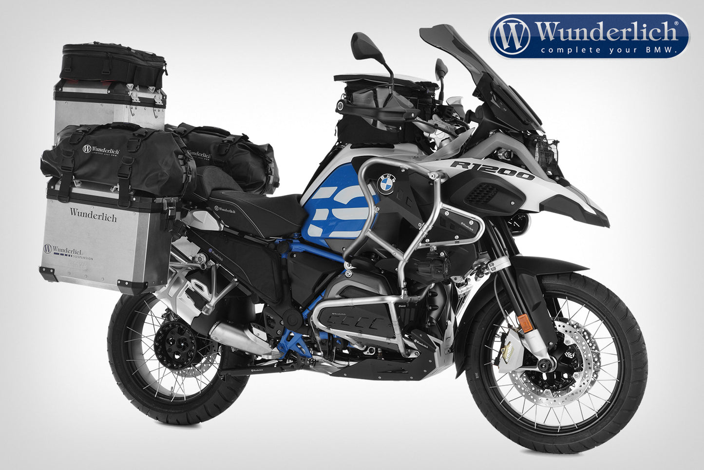 Wunderlich Rock Guard Set for Original BMW Engine Protection Bars. black