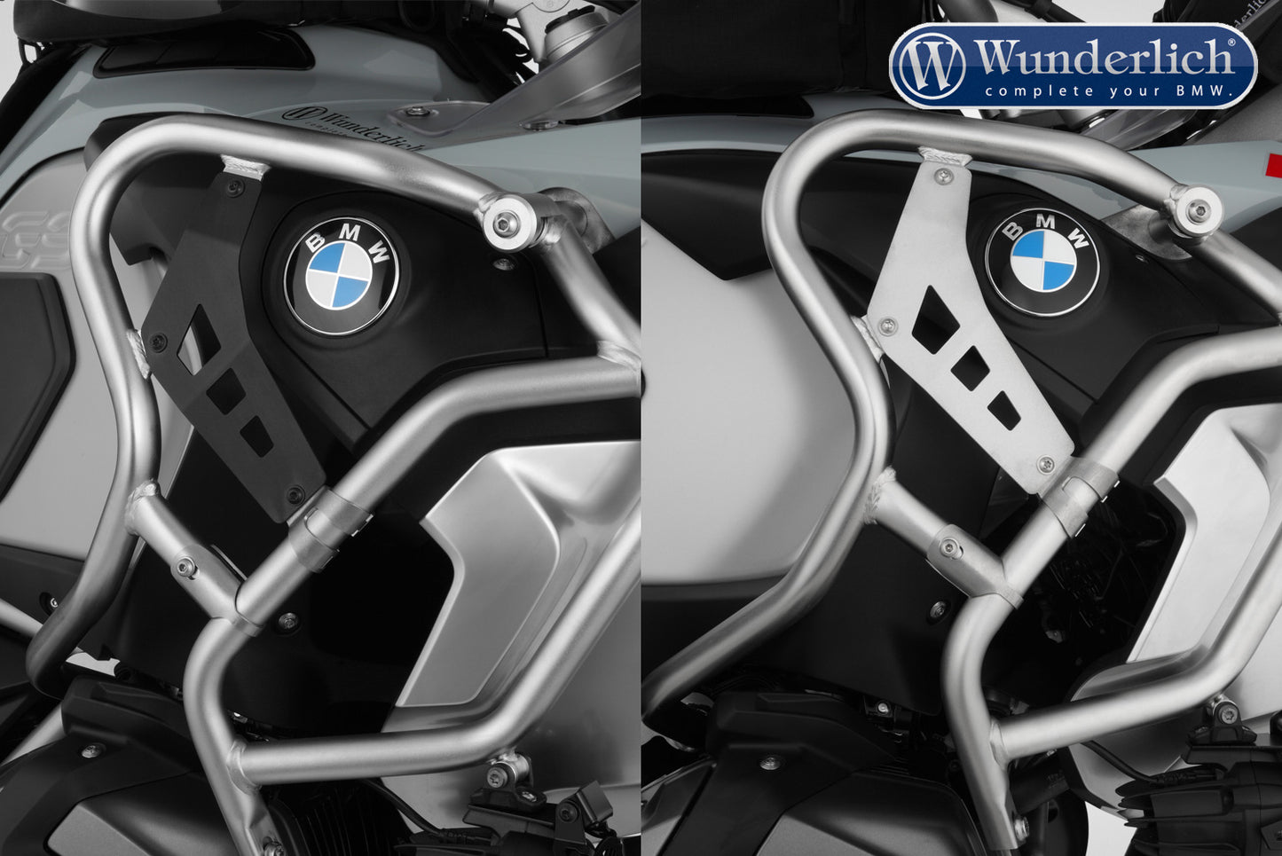 Wunderlich reinforcement bar for the tank protection bar R 1250 GS Adv - Set - stainless steel