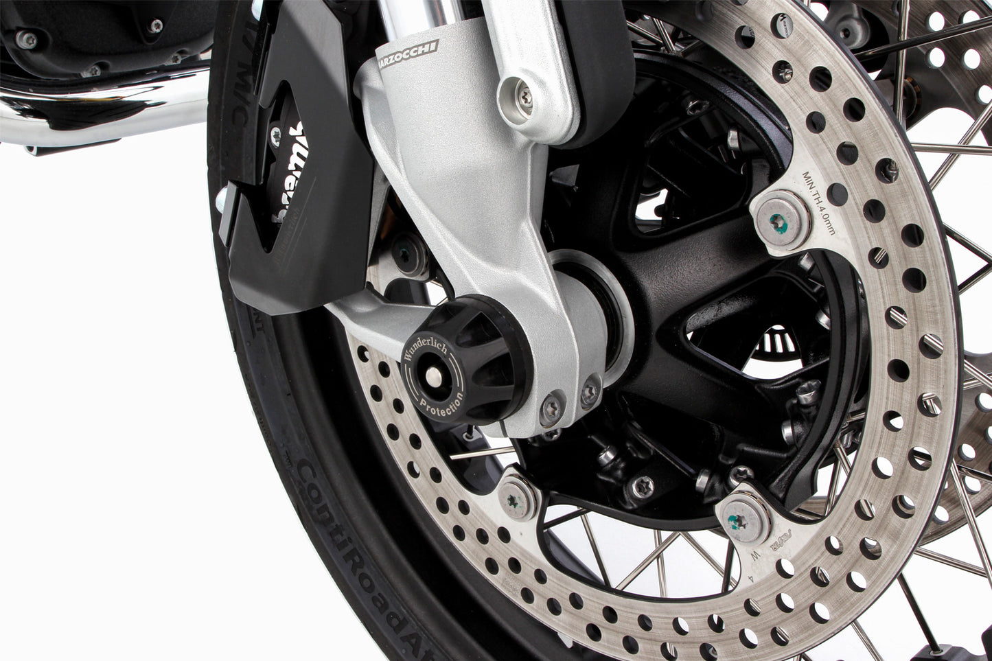 Axle protection pads DOUBLESHOCK R 12 / R 12 nineT - front - black