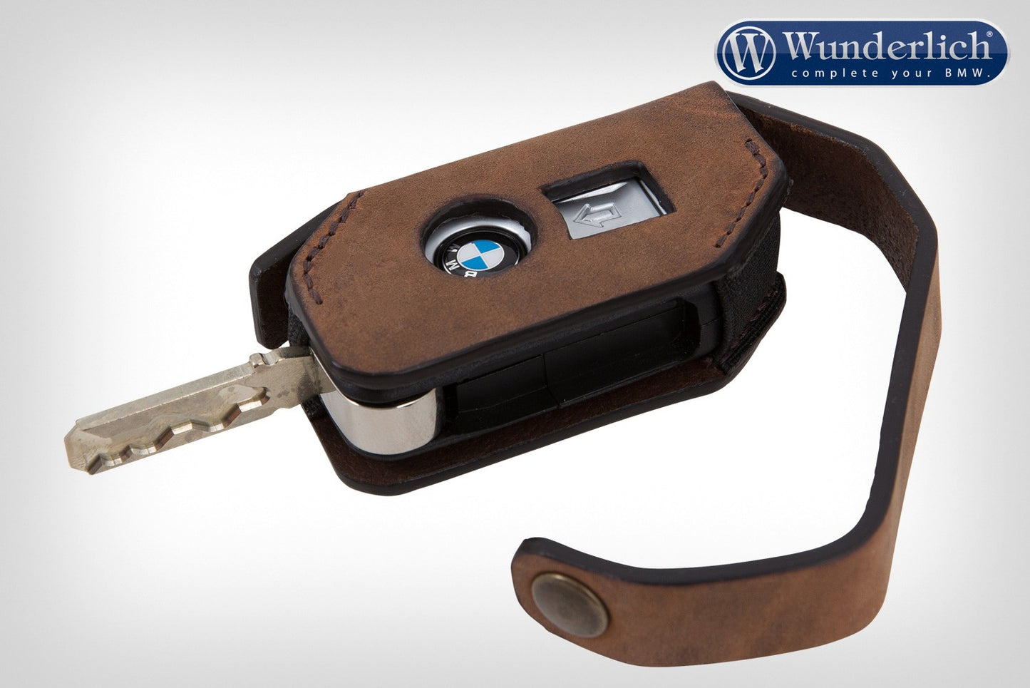 Wunderlich key pouch leather keyless ride  brown