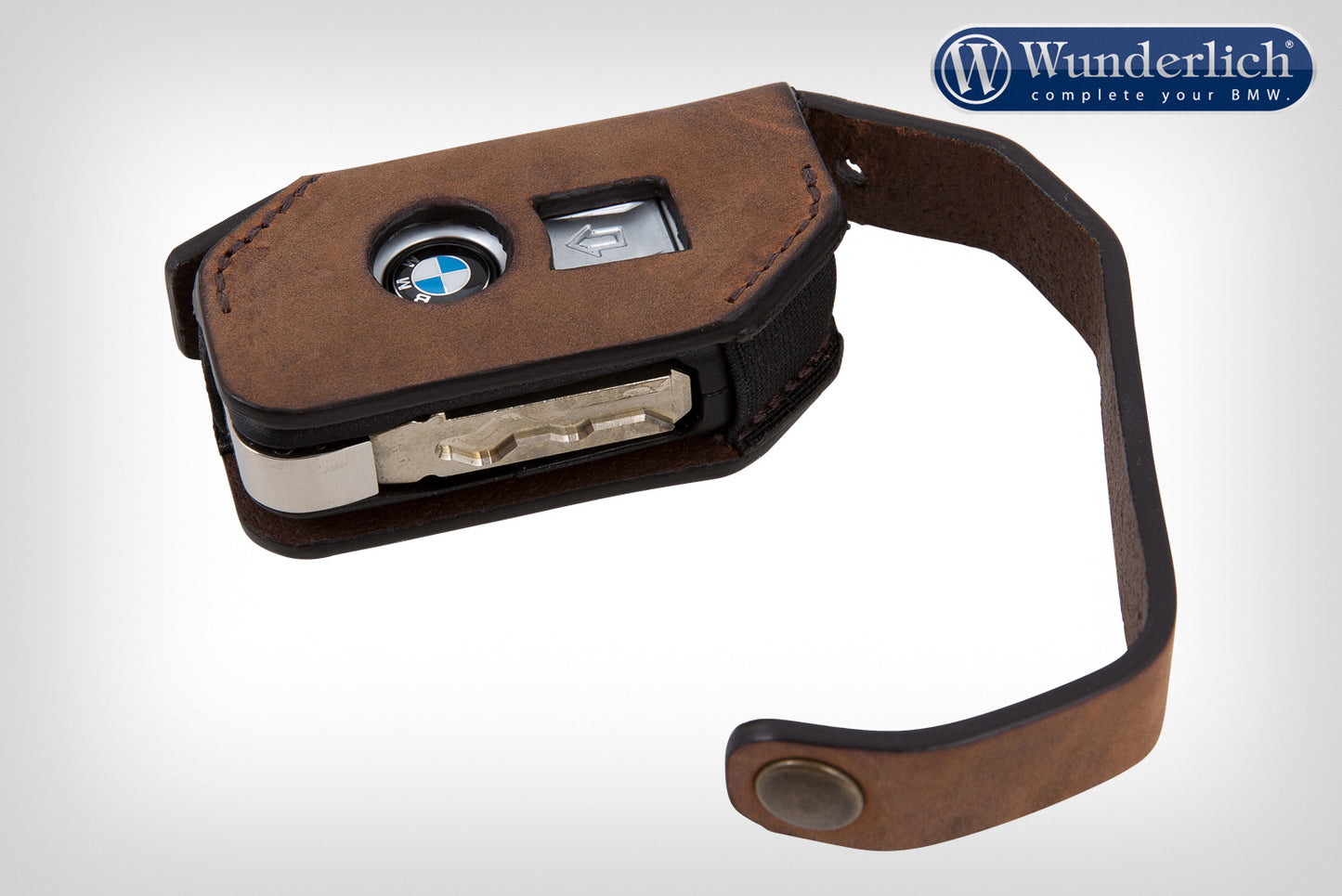 Wunderlich key pouch leather keyless ride  brown