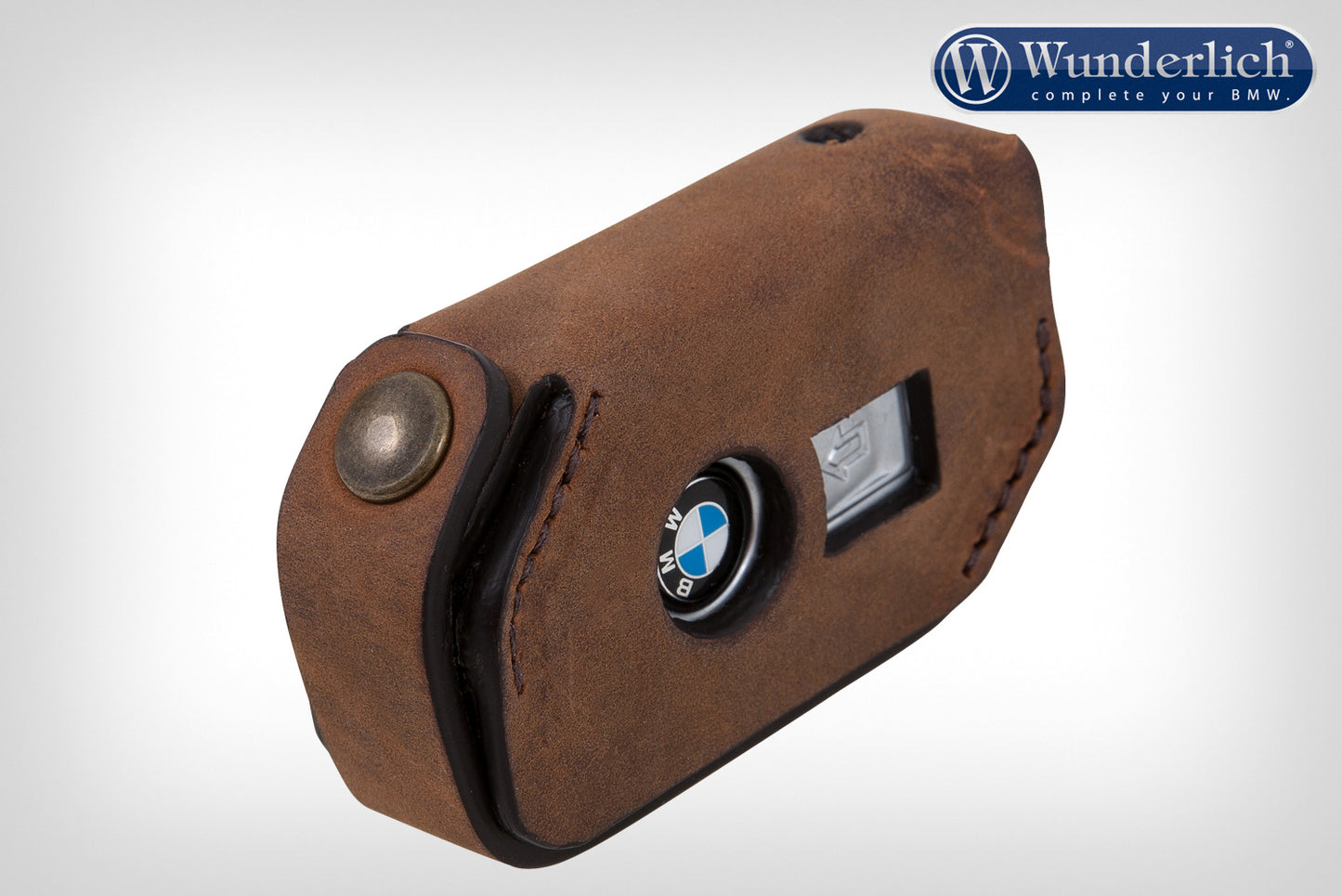 Wunderlich key pouch leather keyless ride  brown