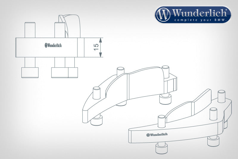 Handlebar riser K 1600 - silver