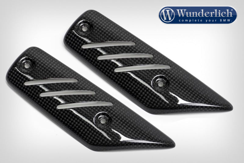 Exhaust heat guard (2-part) - carbon