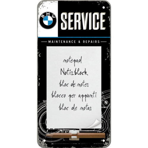 Magnetic Notepad BMW Service - Nostalgic Art