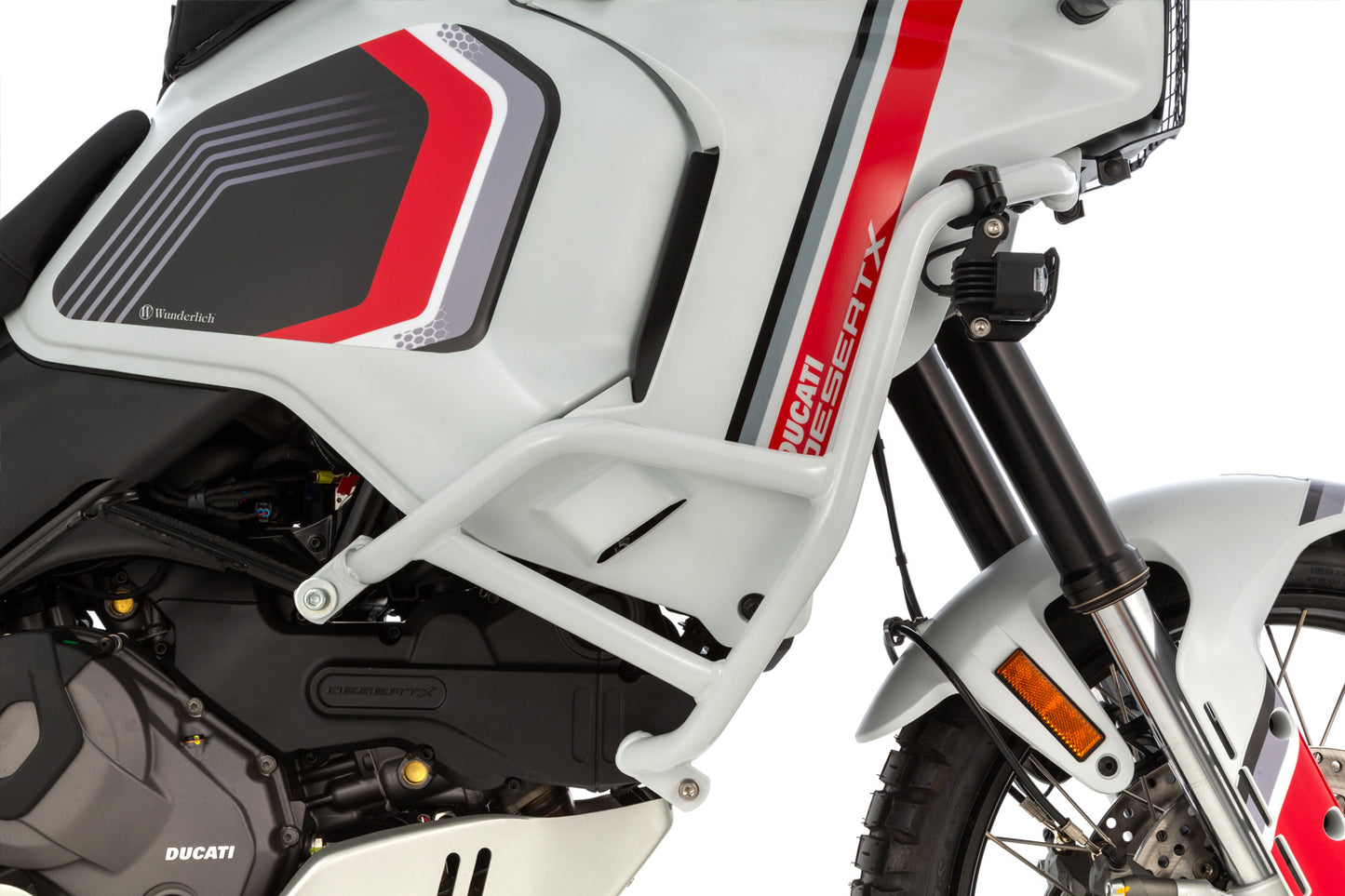 Wunderlich fairing protection bar - white - For models with Standard engine protection