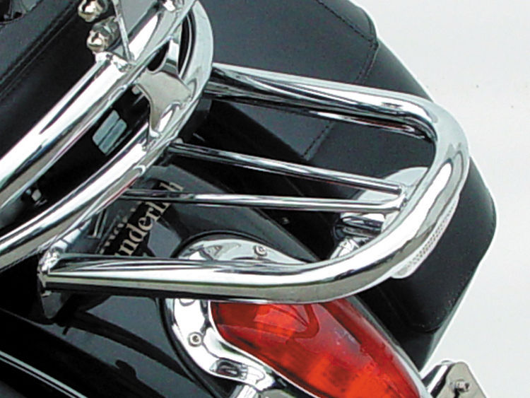 C Back Rail Rounded rear carrier - chrome