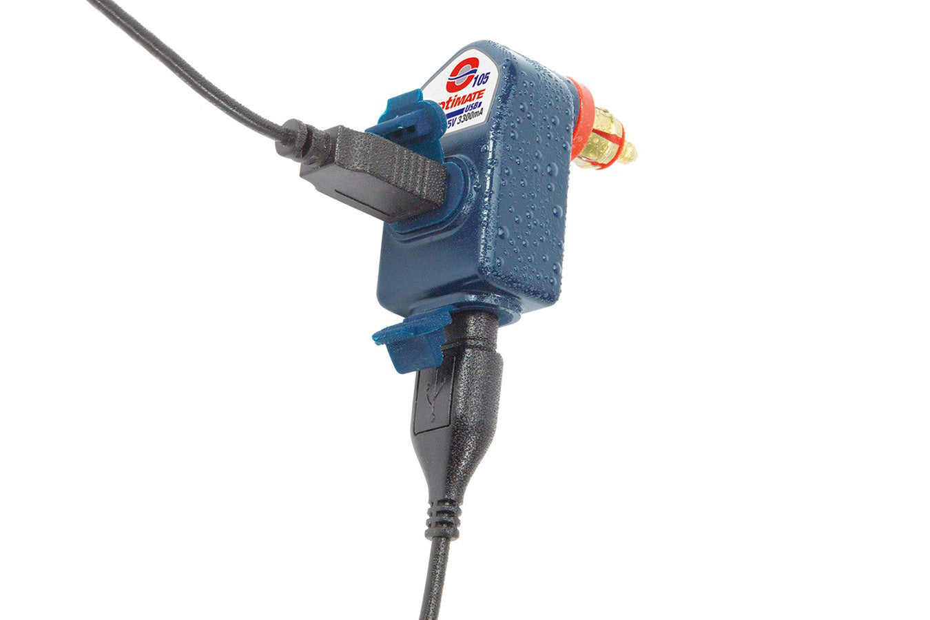 OptiMate double USB connector - blue