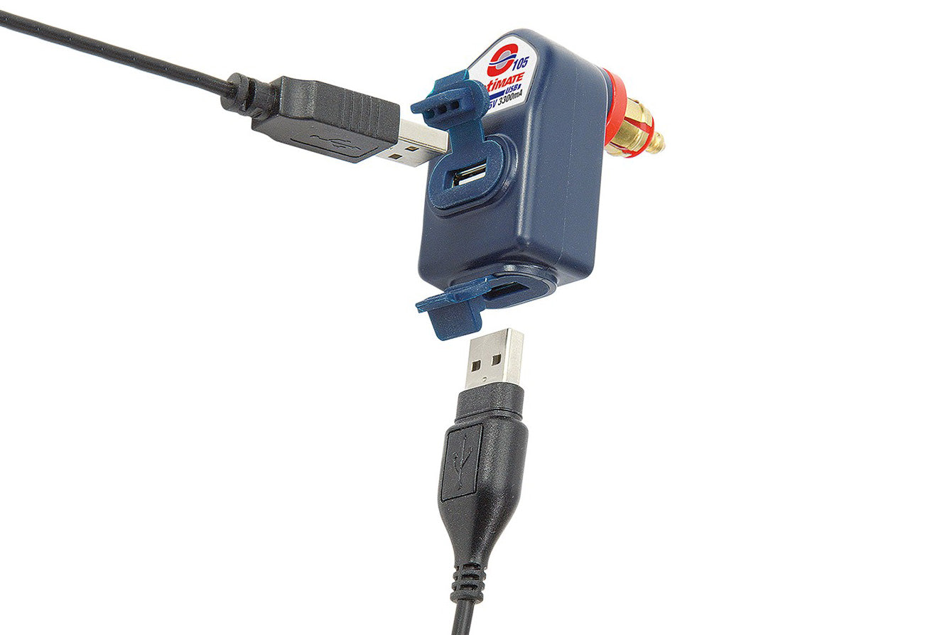 OptiMate double USB connector - blue