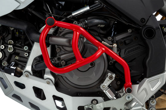 Wunderlich engine protection bar left - red - for installation without the fairing protection ba