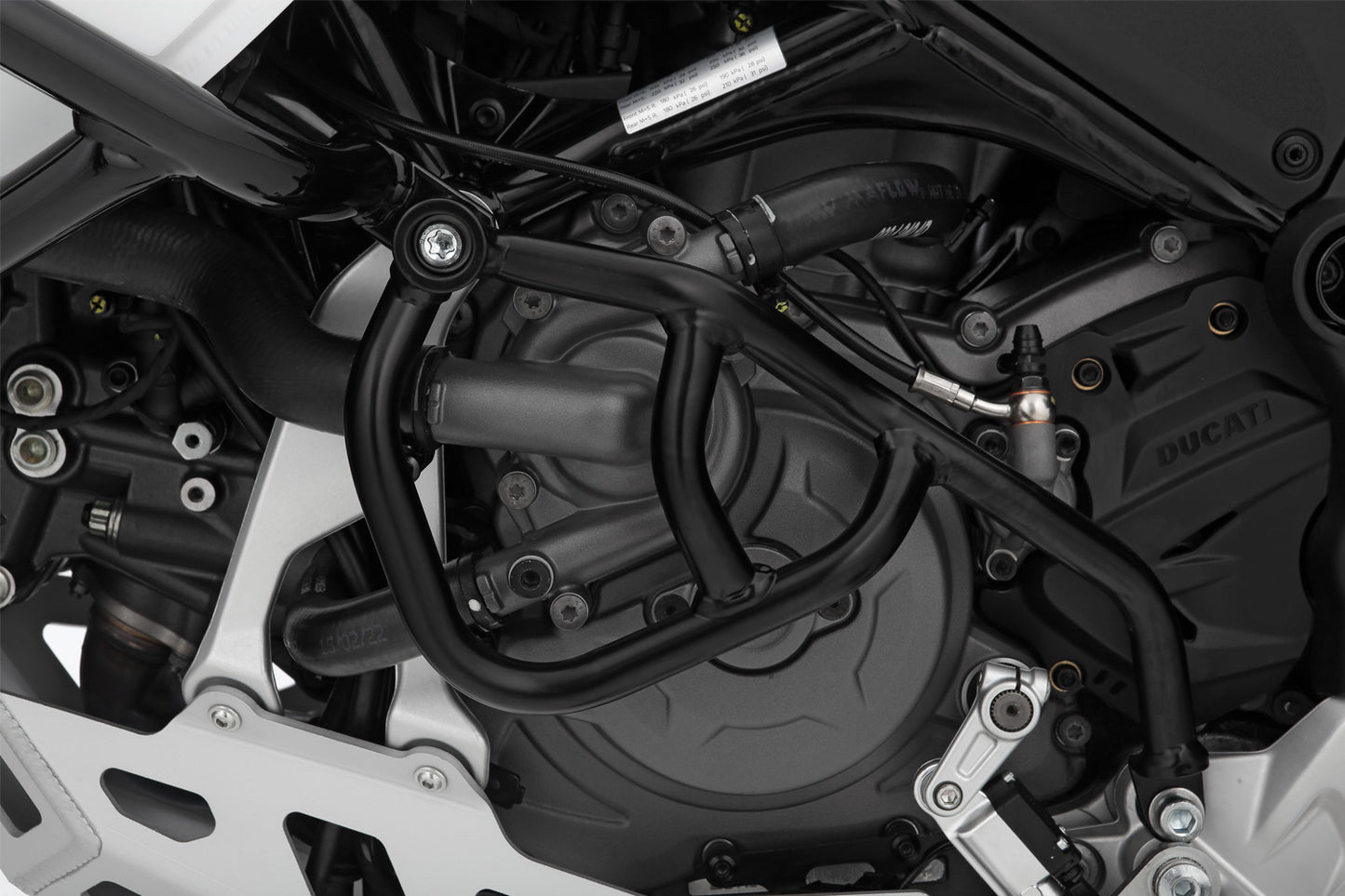 engine protection bar left - black - for installation without the fairing protection ba